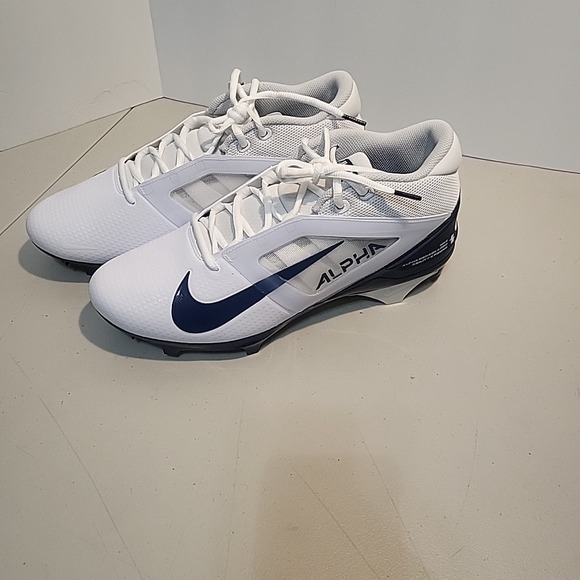 Nike Alpha Menace 4 Pro White Blue Football Cleats men's size 11 NEW FD7037-104 - Picture 5 of 11